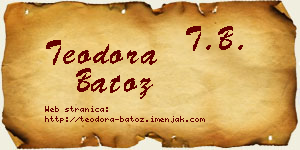 Teodora Batoz vizit kartica